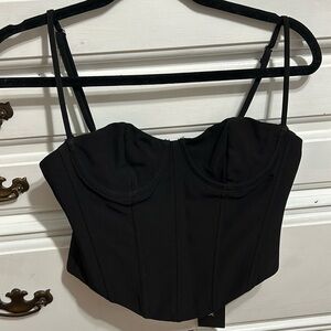 White fox black corset